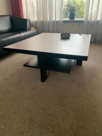 Formica salon tafel met onderblad en 2 lades