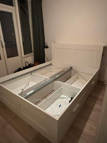 IKEA Brimnes bedframe met lades en hoofbord 160x200