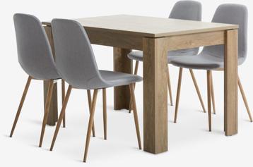 VEDDE eettafel met vier stoelen