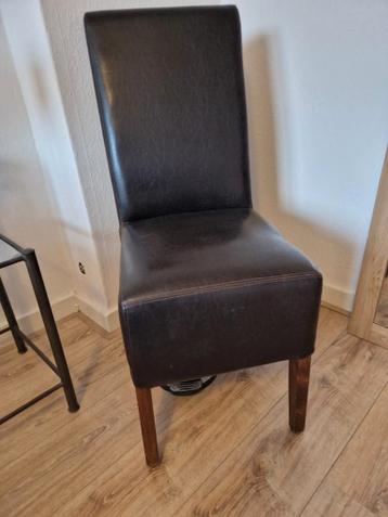 Lederen Eetkamerstoel - Bruin