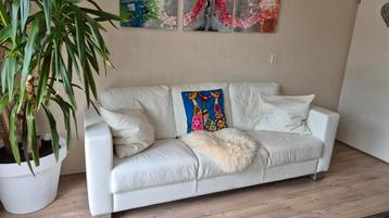 Montel leren bank wit gratis