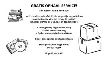 GRATIS OPHAAL DVD/CD en boeken