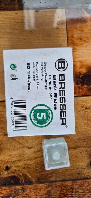 Bresser microscoopglaasjes: blanco en kleine plaatjes