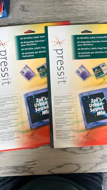 Minidisc labels niet allemaal gevuld drie verpakkingen