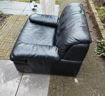 Loveseat zwart leer