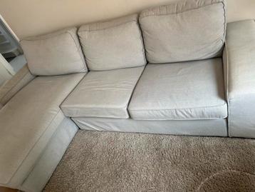 Gratis !! Lichtgrijze hoekbank licht grijs
