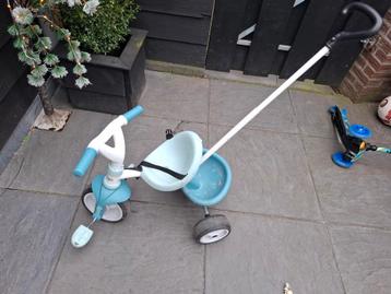 Smoby driewieler met duwstang - Blauw