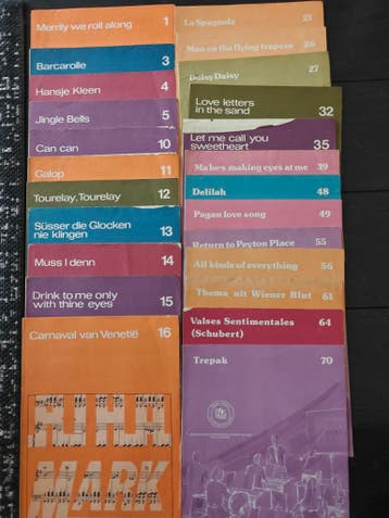 Collectie bladmuziek, diverse liedjes