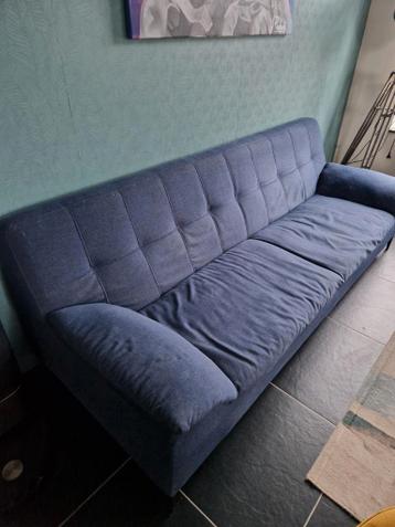 Blauwe 3 persoonsbank. Montel