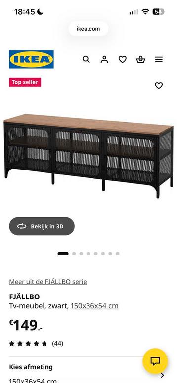 Fjällbo tv-meubel, goudkleurig