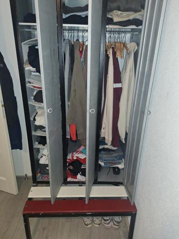 Lockerkast 203 x 90 x 80 incl bankje
