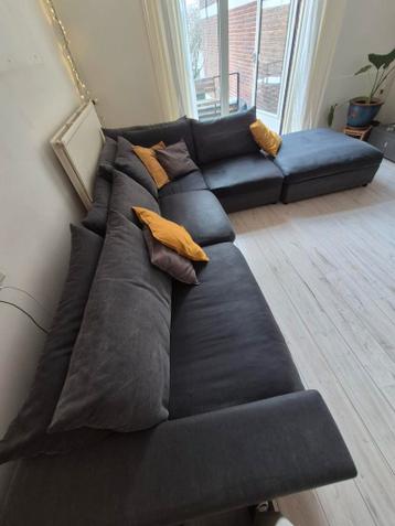 VANDAAG WEG!  Grote donkergrijze hoekbank