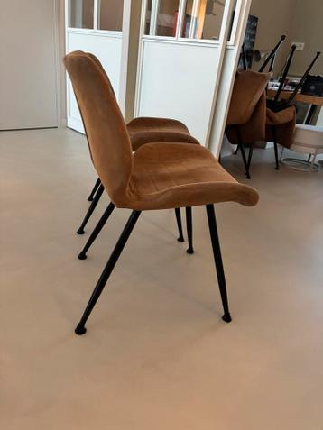 6 eettafel stoelen (camel) bruin