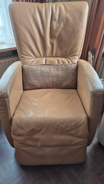 Leren sta op stoel, elektrisch