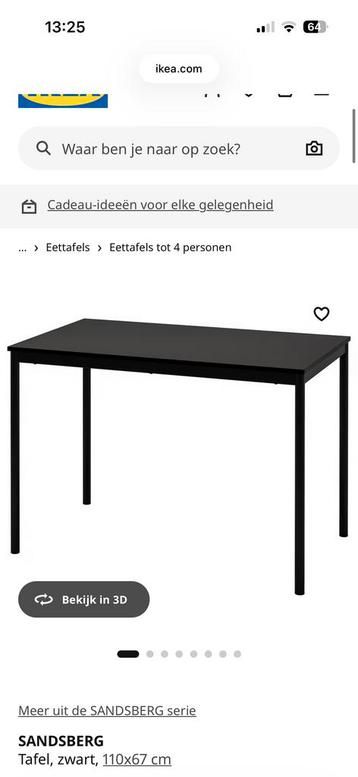 Gratis IKEA SANDSBERG tafel, zwart