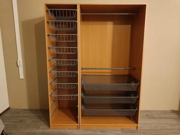 Pax kast met roede en mandjes