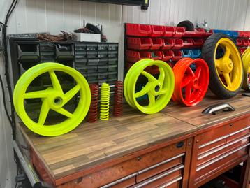 Scooter onderdelen poedercoaten