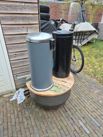 Afvalbak met pedaal - Grijs en Zwart