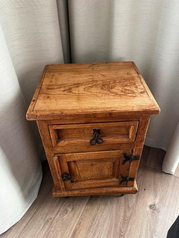 Vintage Nachtkastje met Lade, Deurtje en Hairpin Poten