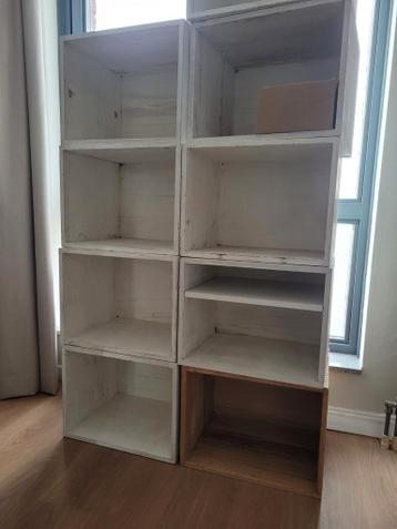 8 masief houten kratten