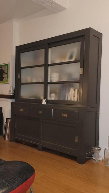 Buffetkast leverkleur, 220x200x50/40 cm (gratis afhalen)