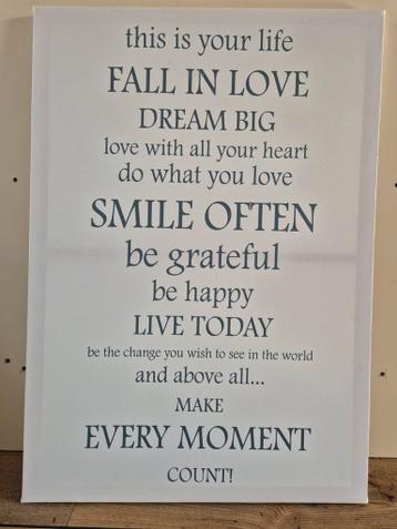 Canvas met inspirerende quote - 