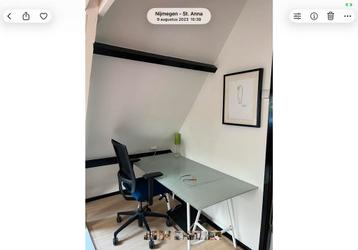 Bureau Tafel met schragen ikea. Glazen tafelblad