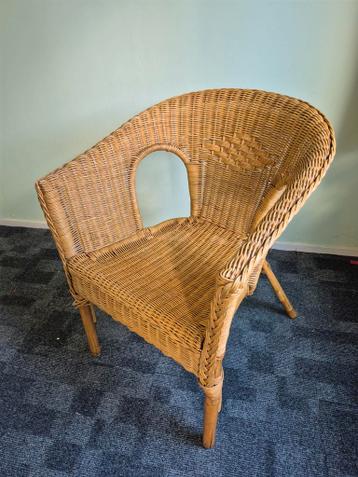Vintage rieten/rotan stoel - gratis af te halen