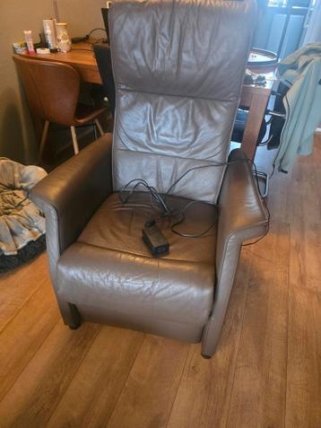 Bruine leren relaxfauteuil