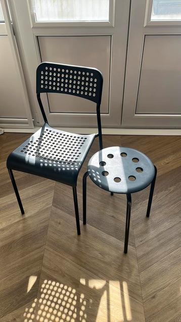 Ikea sandsberg stoel en marius kruk