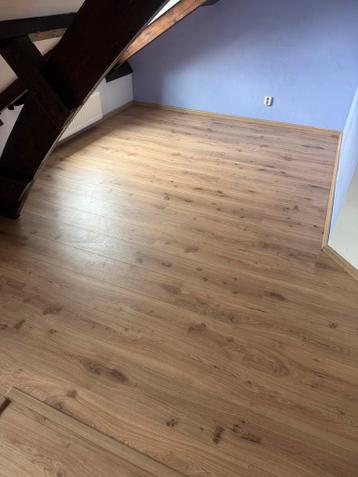 Laminaat vloer met plint, ongeveer 50 m2
