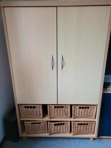 Kast met 6 manden, leg- en hanggedeelte