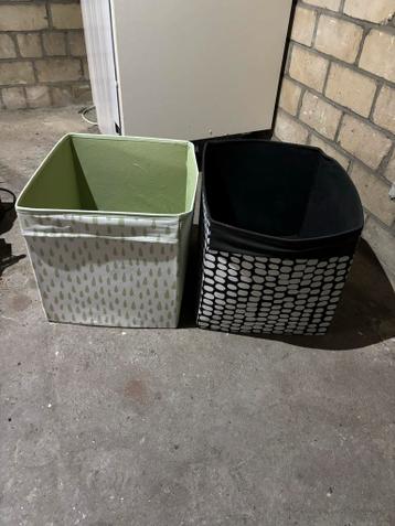 Set van 2 opbergbakjes - Groen en Zwart