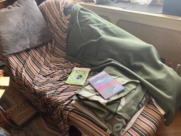 Comfortabele Chaise Longue met gestreepte bekleding