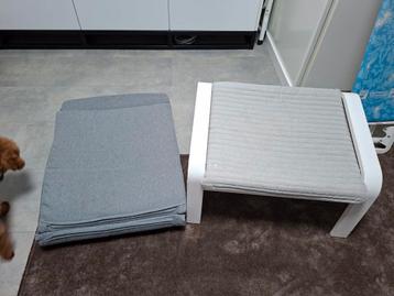 Ikea Poang voetenbankje en kussen voor poangstoel