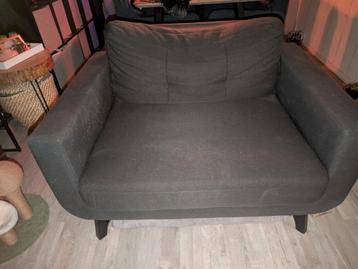 Grijze loveseat, 115cm breed, gratis af te halen