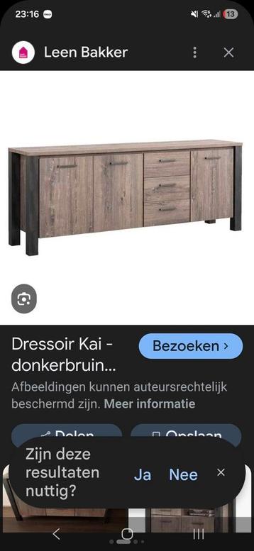 Modern Dressoir Kai - Donkerbruin met Lades en Deuren