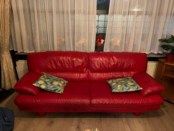 Rode leren bank