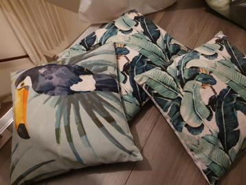 Kussens met tropische print