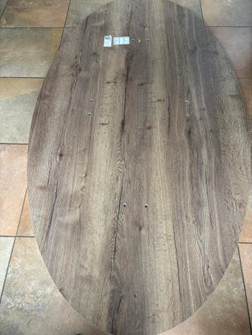 Ovaal tafelblad 220x120 cm