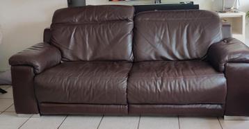 GRATIS ophalen Lederen bank (2,5 zits).
