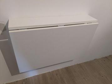 NORBERG Klaptafel voor wandmontage, wit, 74x60 cm