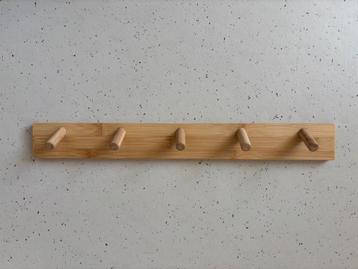 Houten kapstok met 6 haken