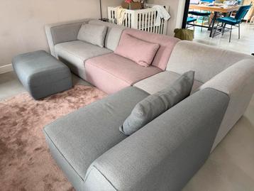 Modulaire hoekbank met hocker