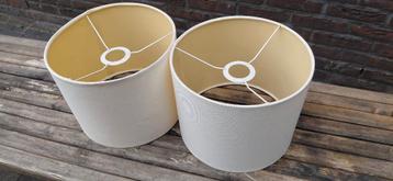 2 lampenkappen beige