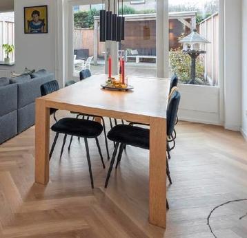 Houten eettafel 99x220 cm