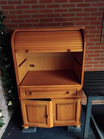 Houten rolluikbureau / secretaire