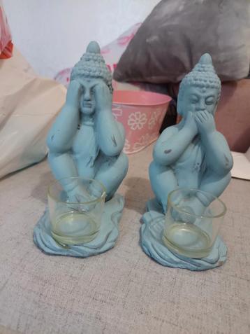 Gezocht Boeddha theelichthouders, zien/horen/zwijgen