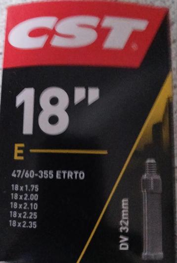 Nieuwe binnenband 18 inch