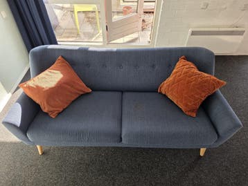 Gratis af te halen bank (blauw)